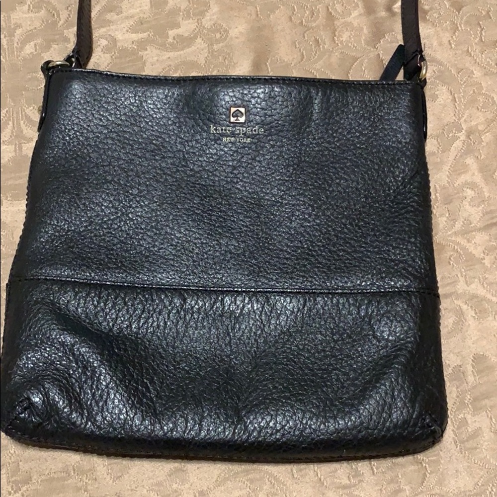 Kate Spade black leather cross body bag